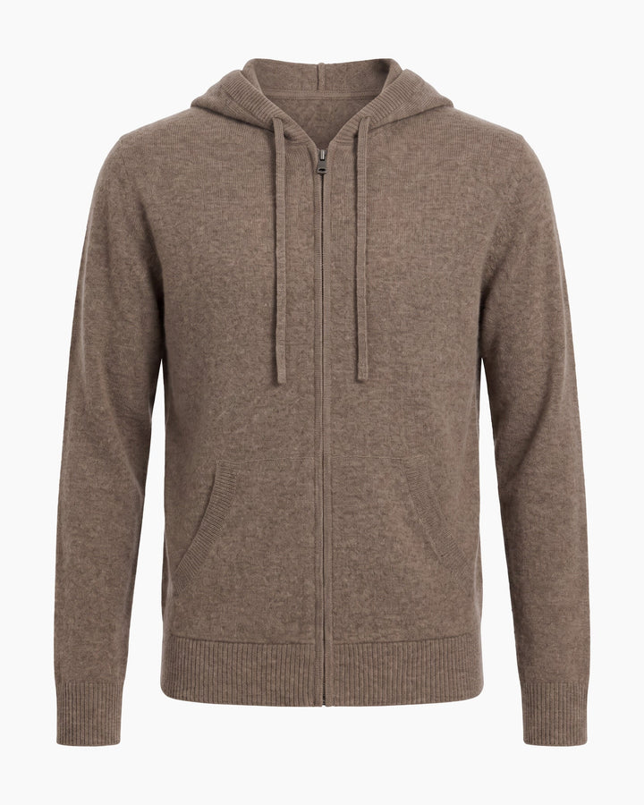 100% Cashmere Hoodie Zip Up