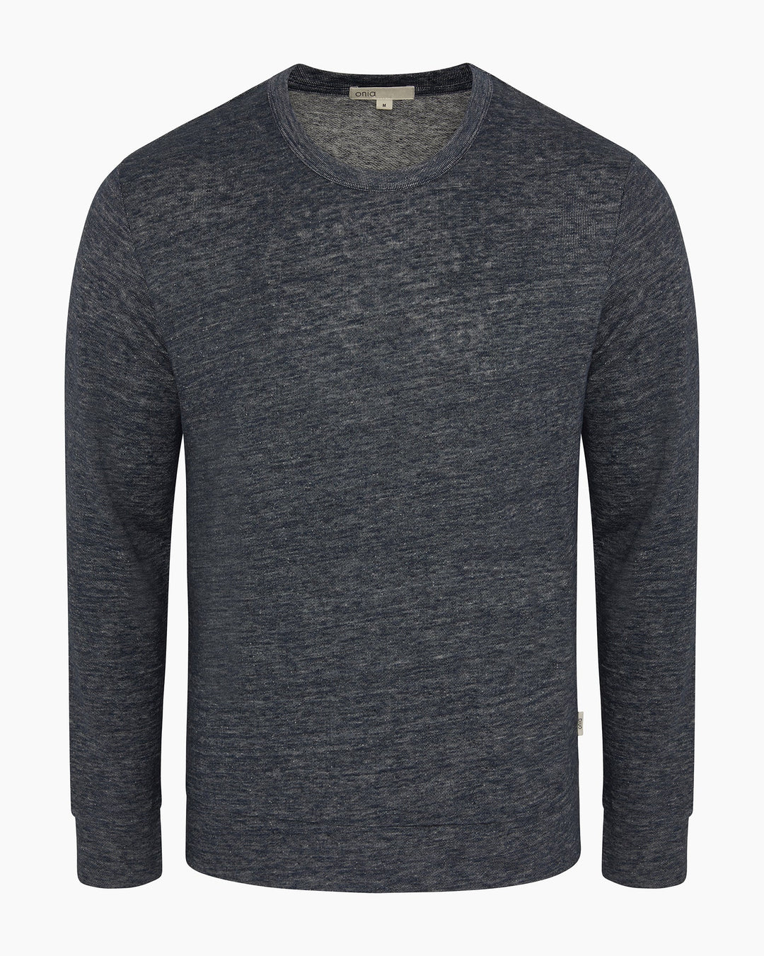 Terry Linen Crewneck Sweatshirt Washed Navy