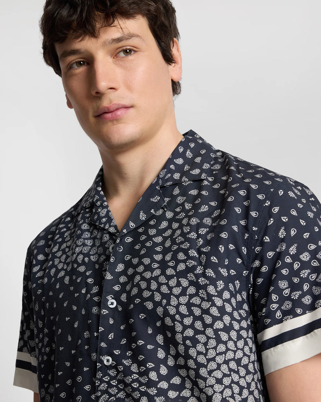 Tencel Vacation Shirt Midnight Paisley
