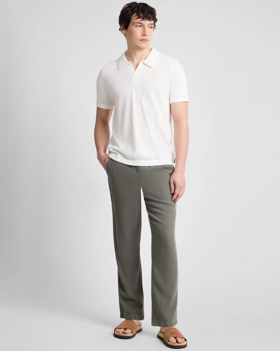 Boucle Knit Johnny Polo