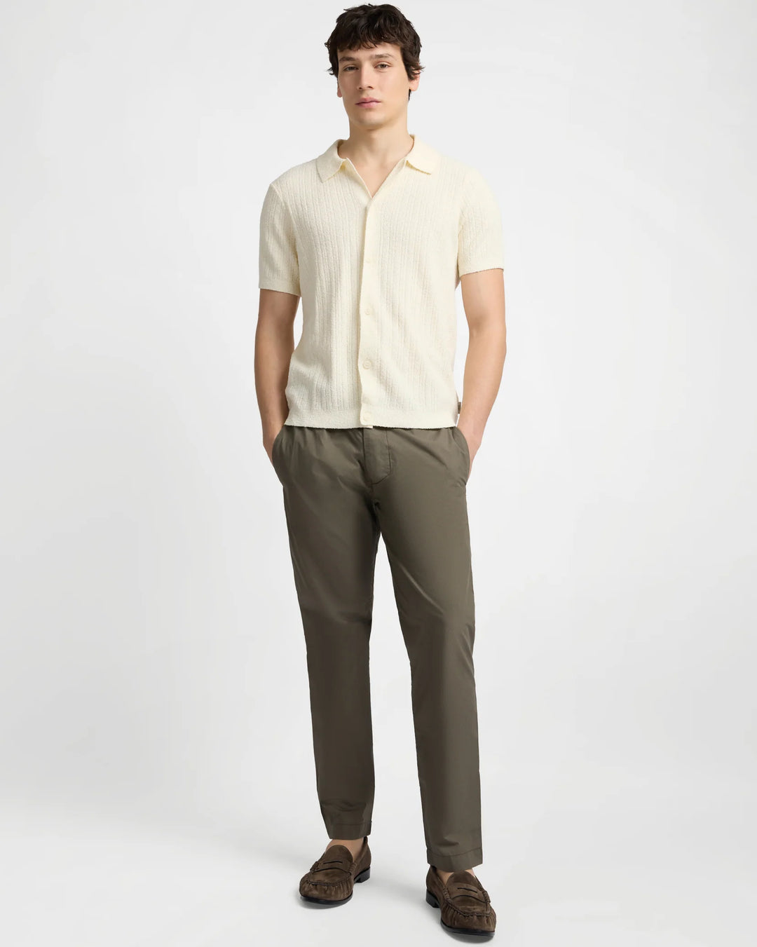 Boucle Rib Button Up