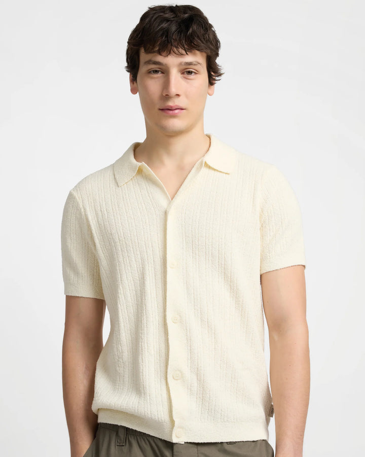 Boucle Rib Button Up