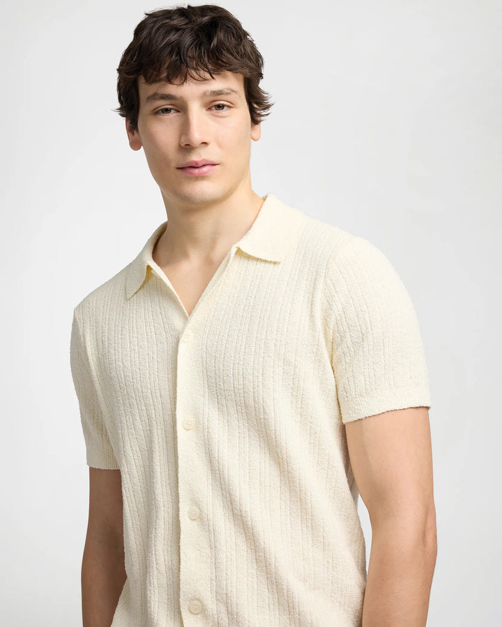 Boucle Rib Button Up