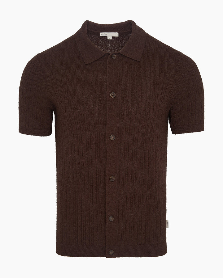 Boucle Rib Button Up