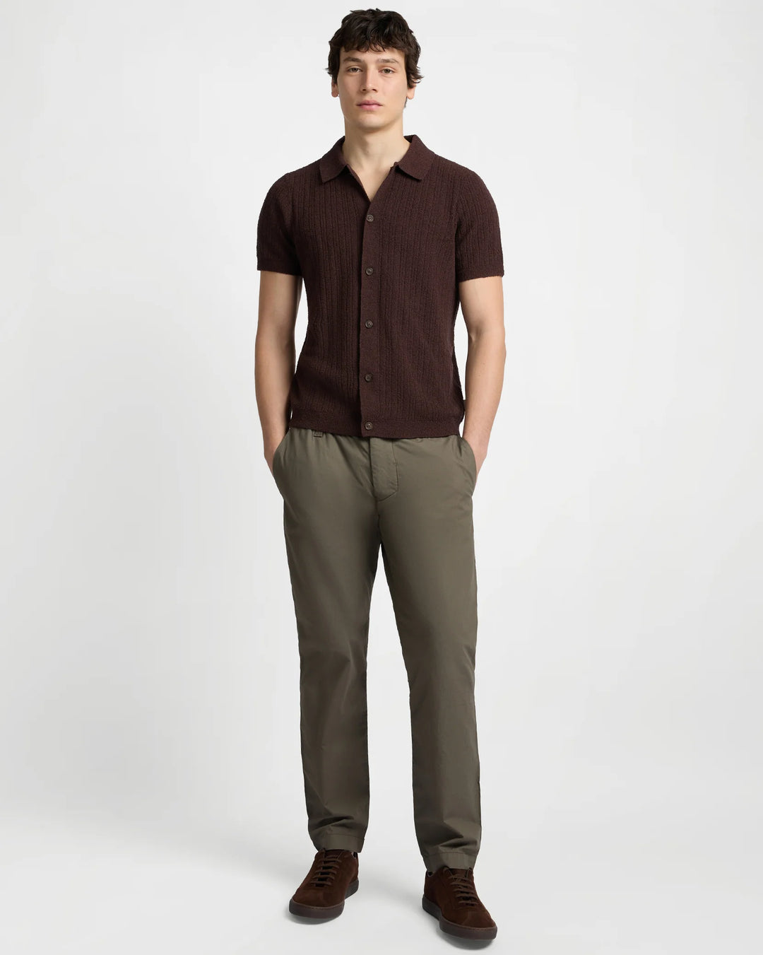 Boucle Rib Button Up