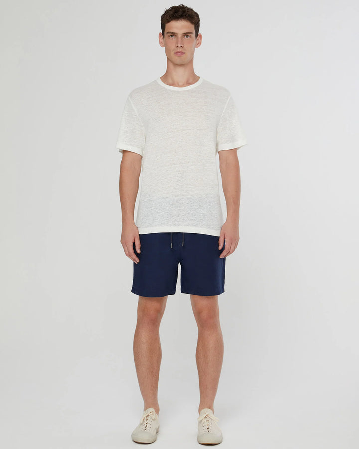 Air Linen Pull-On Short' Deep Navy
