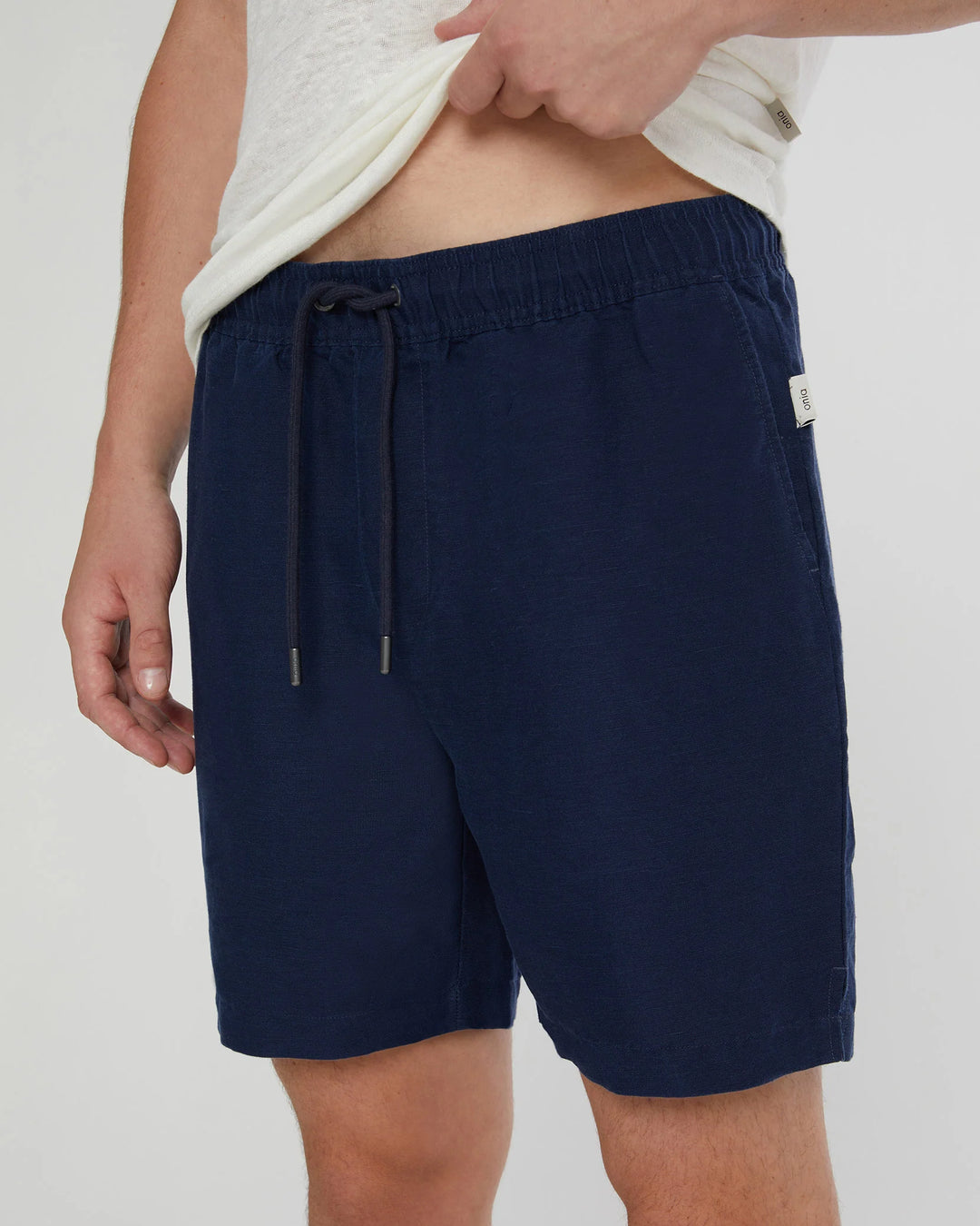 Air Linen Pull-On Short' Deep Navy