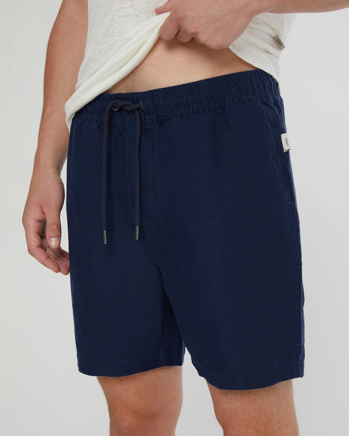 Air Linen Pull-On Short' Deep Navy