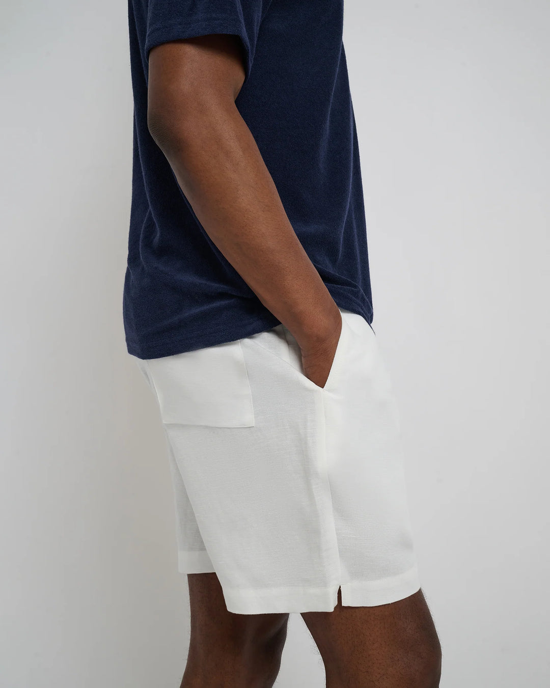 Air Linen Pull-On Short' White