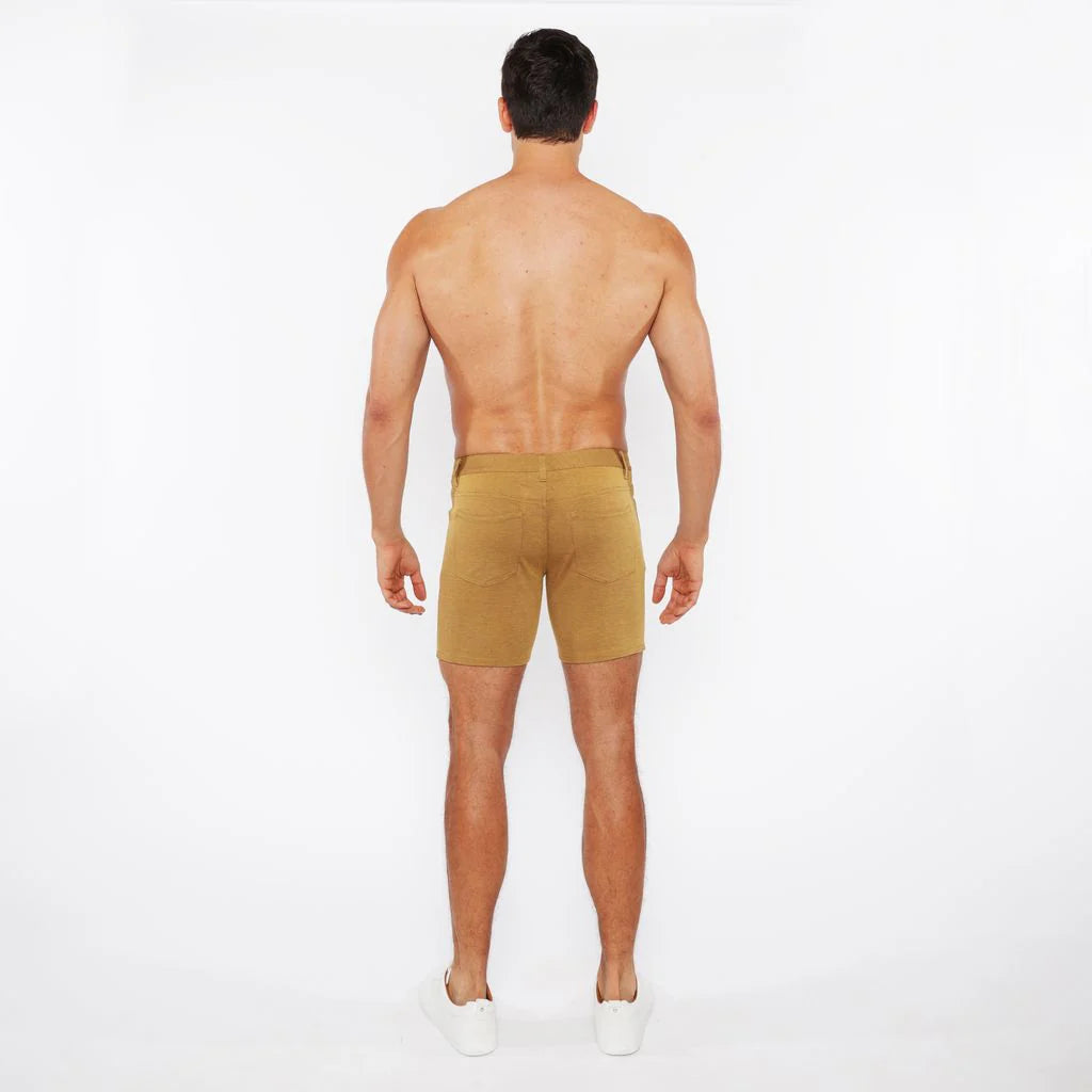 Gold Coast 5" Inseam Solid Stretch Knit Jeans Shorts St-1932