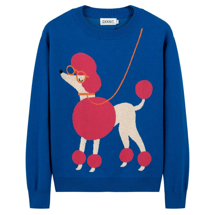 W Vintage Pop Art Poodle Knit