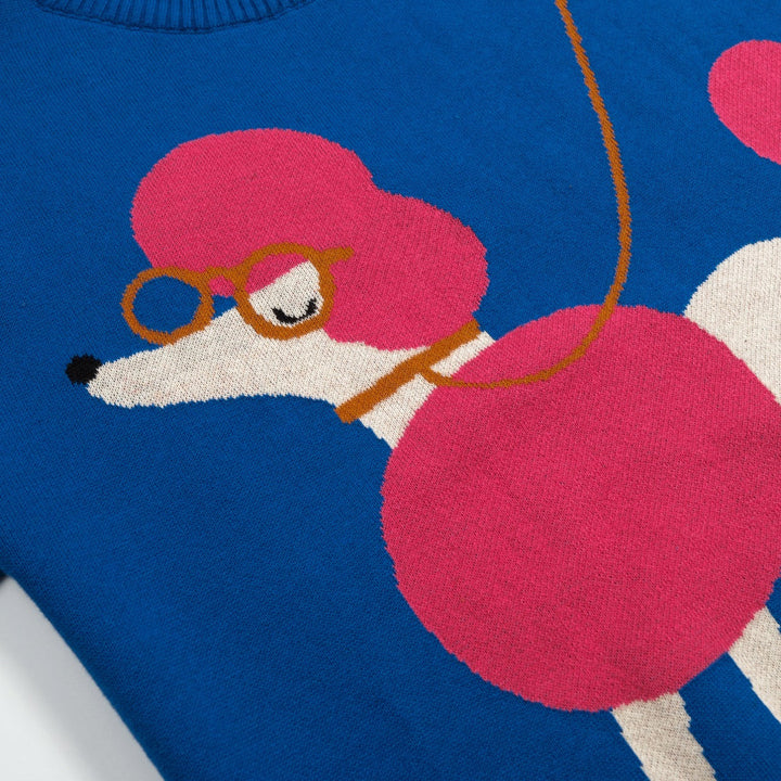 W Vintage Pop Art Poodle Knit