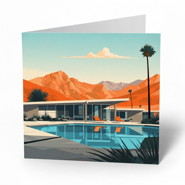 Orange Mountains Greeting Card