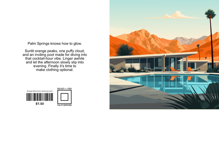 Orange Mountains Greeting Card