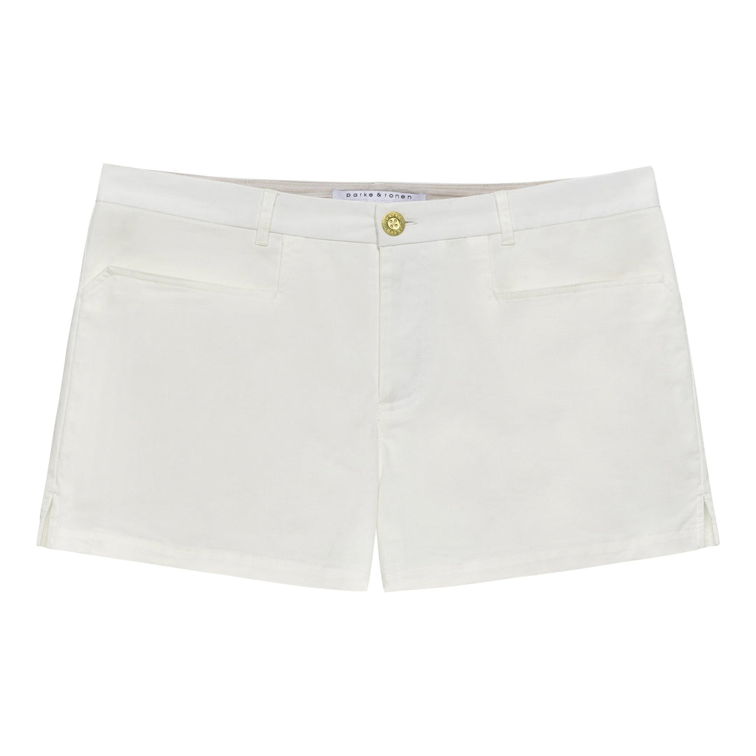 NEW- White Solid Summit Short - Parke & Ronen