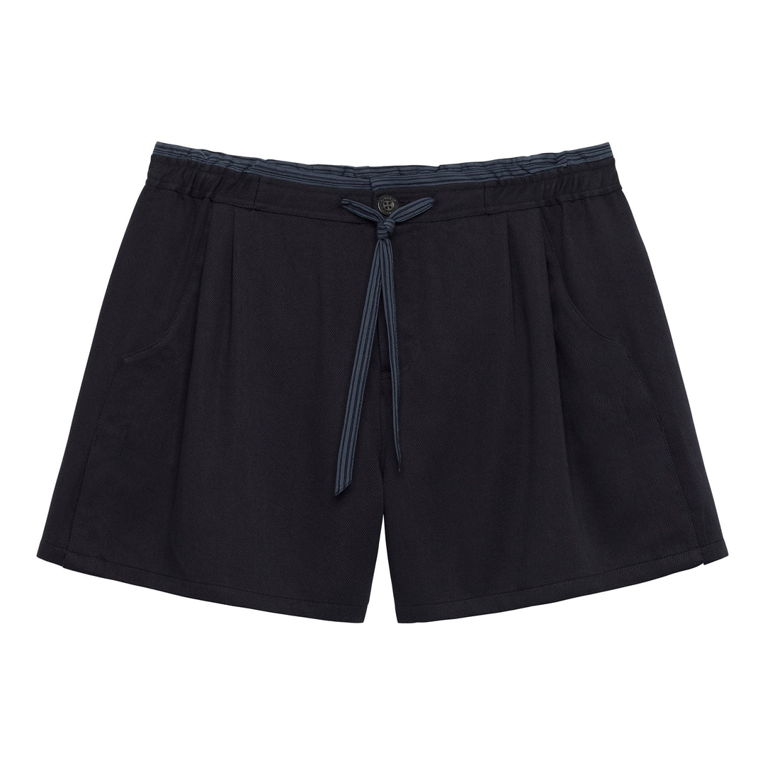 NEW- Navy Savoy Solid Short - Parke & Ronen
