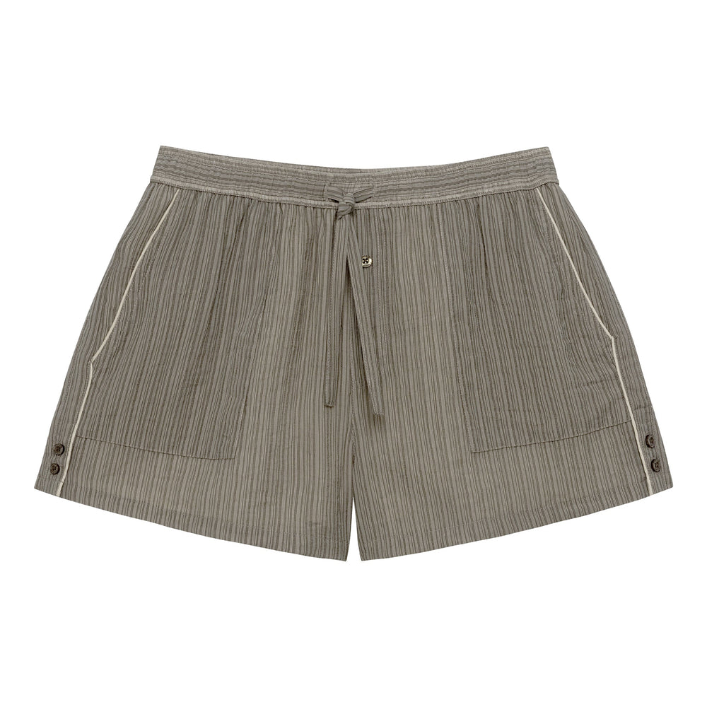 NEW- Driftwood Pebble Stripe PJ Short - Parke & Ronen