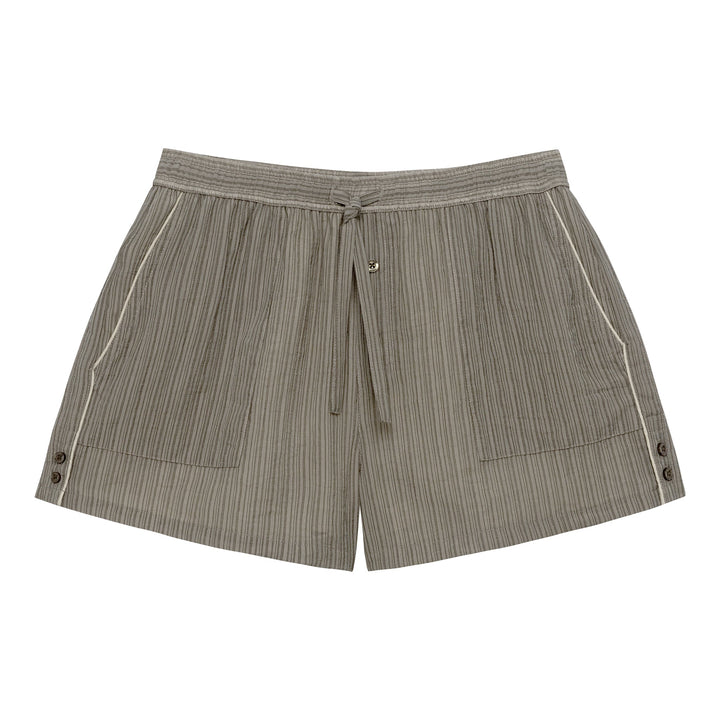 NEW- Driftwood Pebble Stripe PJ Short - Parke & Ronen