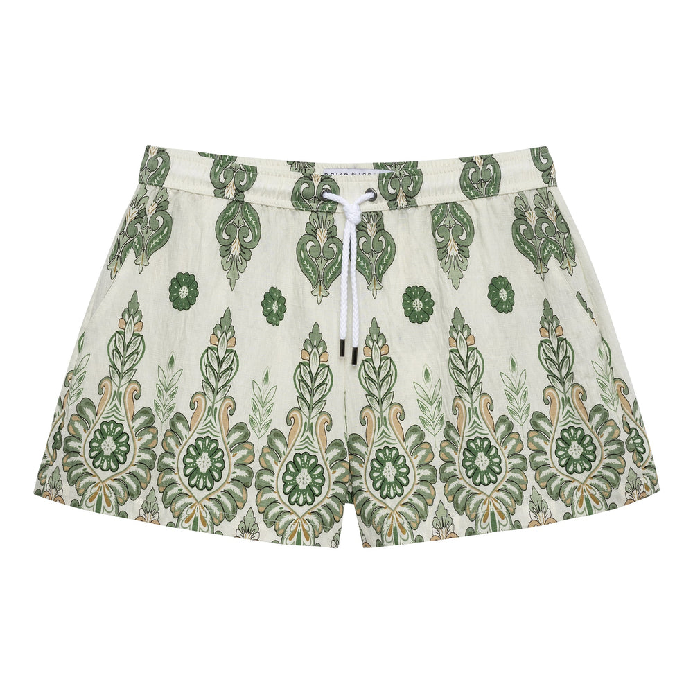 NEW- Emerald Medallion Printed Lounge Short - Parke & Ronen