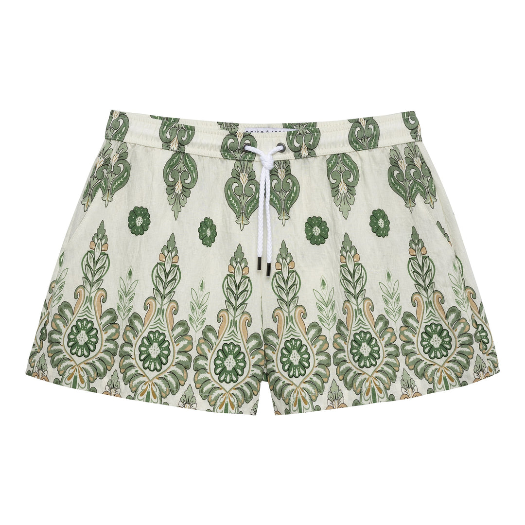 NEW- Emerald Medallion Printed Lounge Short - Parke & Ronen
