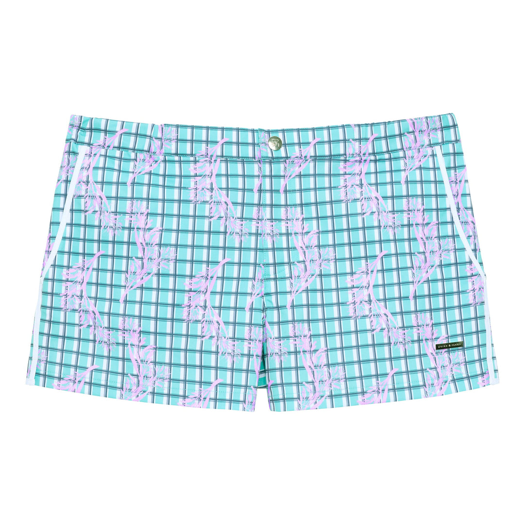 Mint Pampas Print 2" Angeleno Stretch - Parke & Ronen