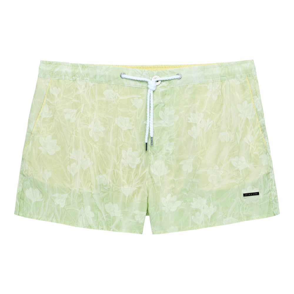Lime Peony Barcelona Printed Swim Short - Parke & Ronen
