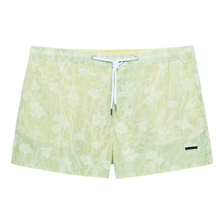Lime Peony Barcelona Printed Swim Short - Parke & Ronen