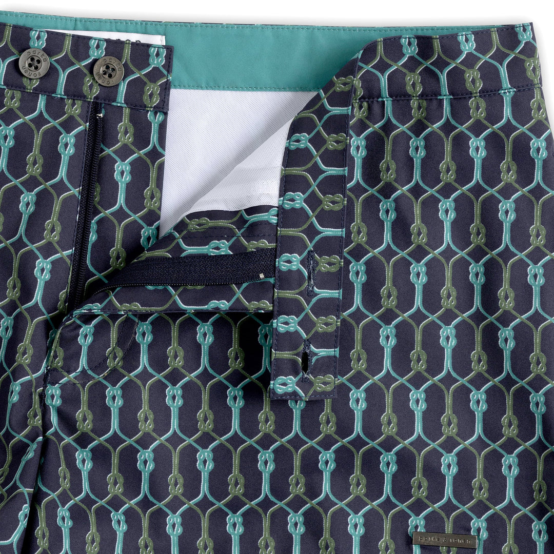 NEW- Teal Voyager Lido Printed Swim Short - Parke & Ronen