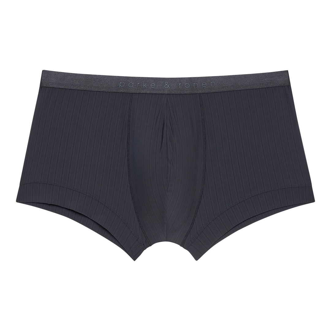 Black Coastal Nylon Low Rise Trunk - Parke & Ronen