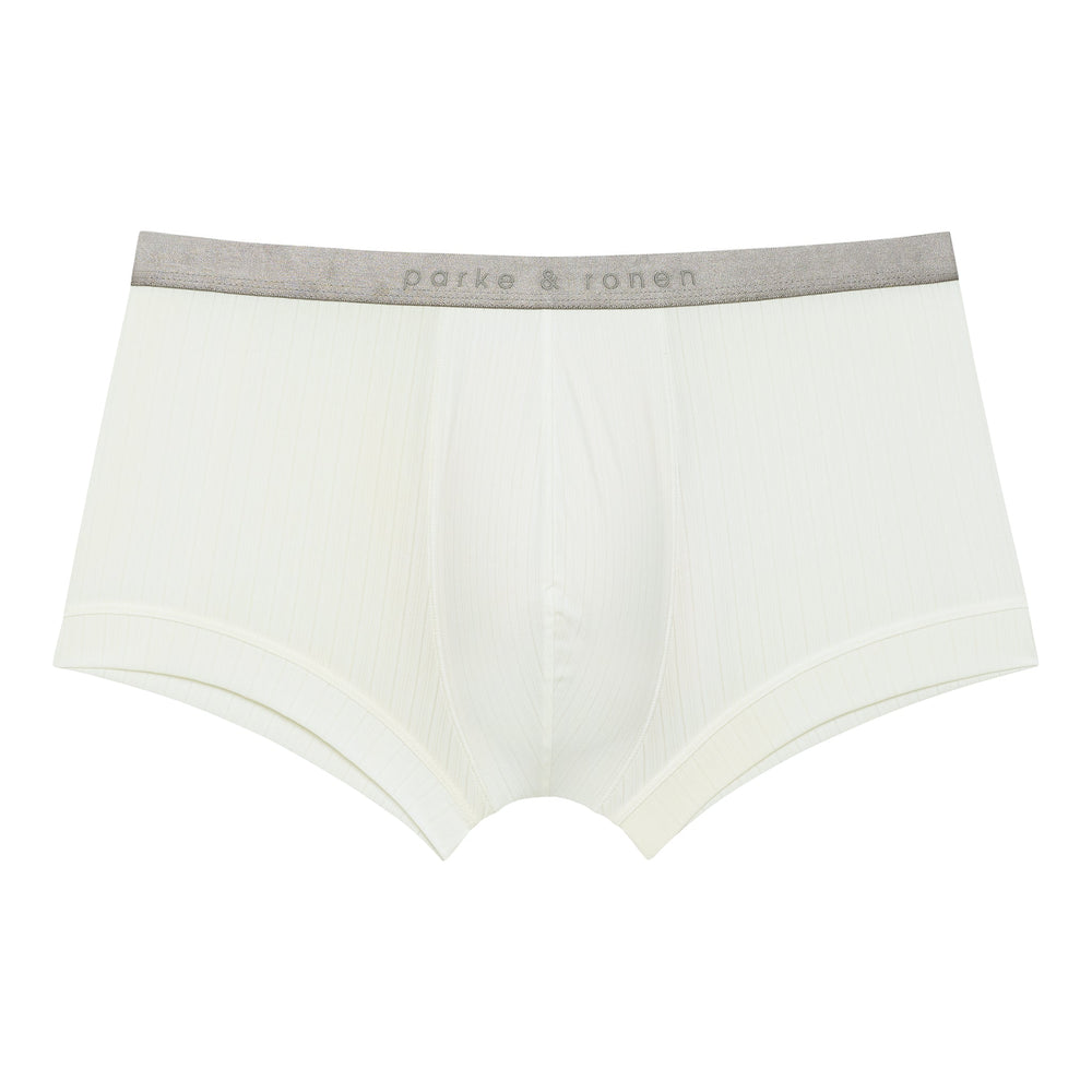 Soft White Coastal Nylon Low Rise Trunk - Parke & Ronen