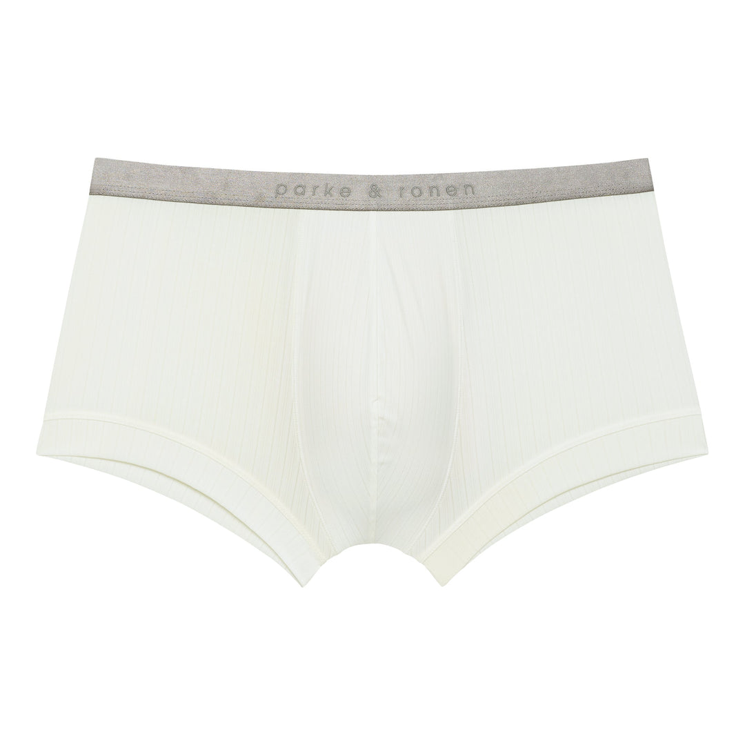 Soft White Coastal Nylon Low Rise Trunk - Parke & Ronen