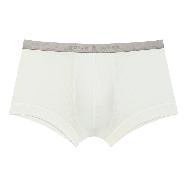 Soft White Coastal Nylon Low Rise Trunk - Parke & Ronen