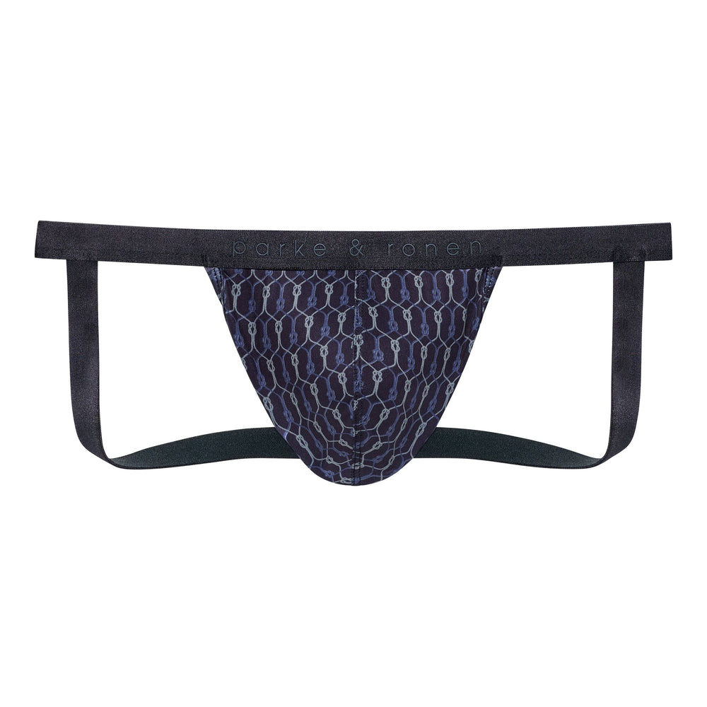 Black Sailor's Knot Printed Jock Strap - Parke & Ronen
