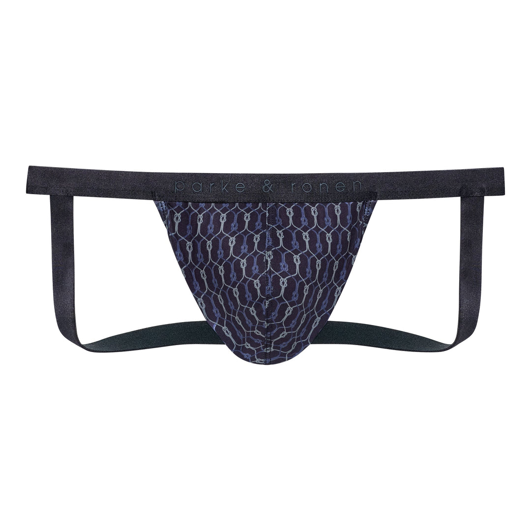 Black Sailor's Knot Printed Jock Strap - Parke & Ronen