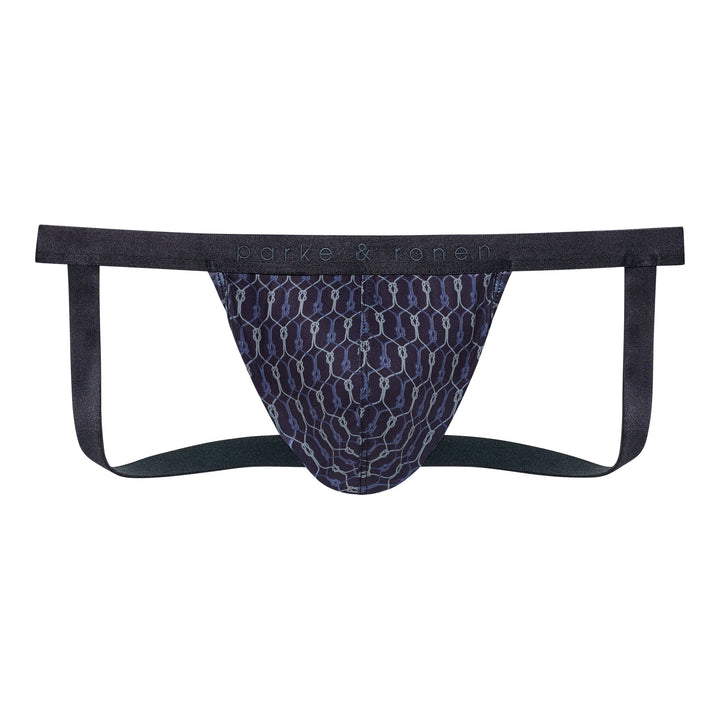 Black Sailor's Knot Printed Jock Strap - Parke & Ronen