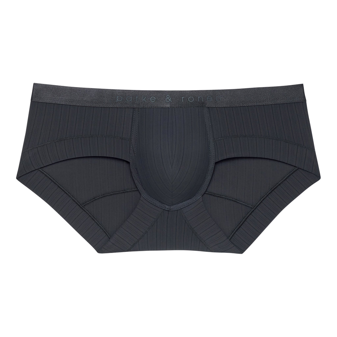 Black Coastal Nylon Maverick Brief - Parke & Ronen