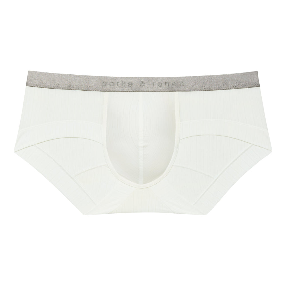 Soft White Coastal Nylon Maverick Brief - Parke & Ronen