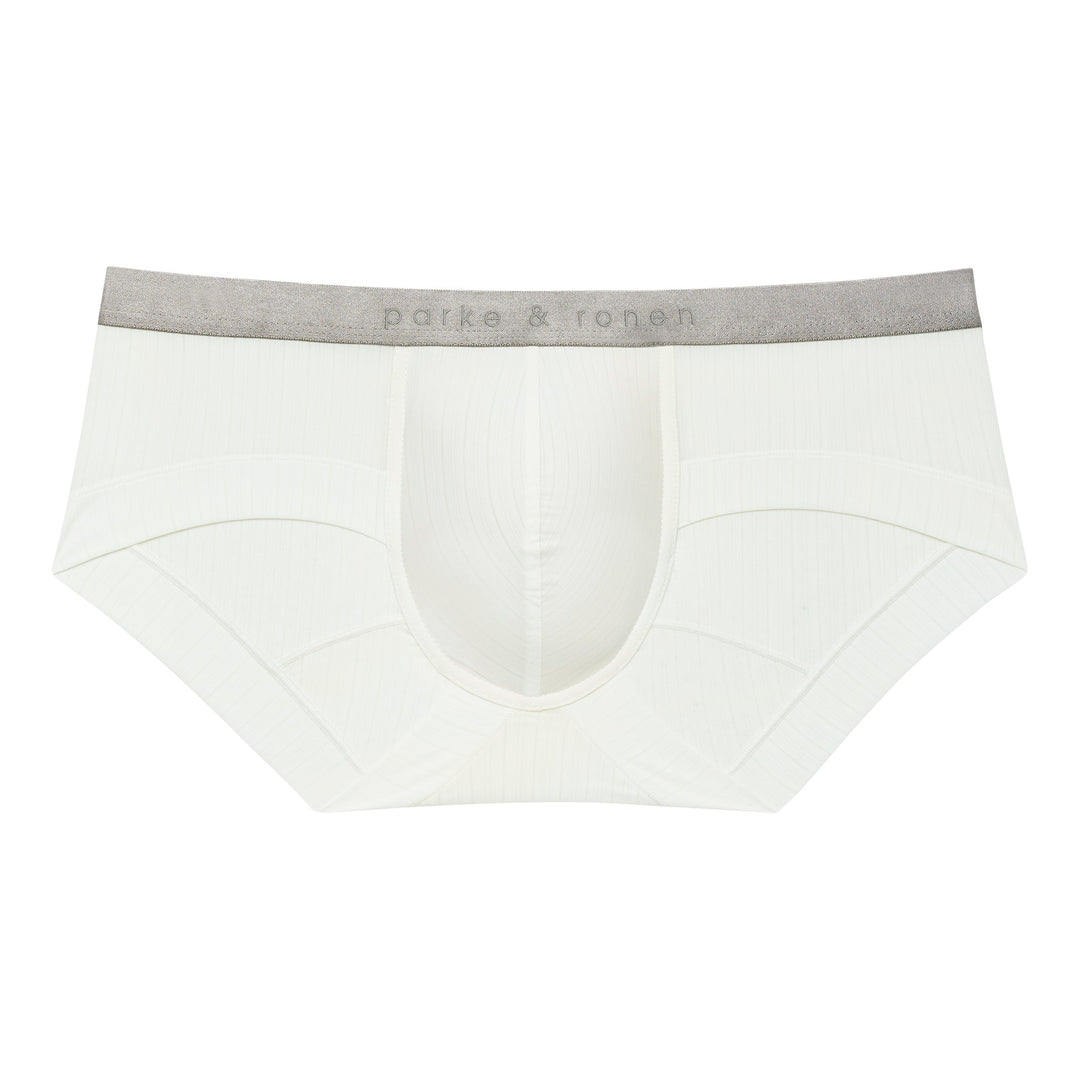 Soft White Coastal Nylon Maverick Brief - Parke & Ronen