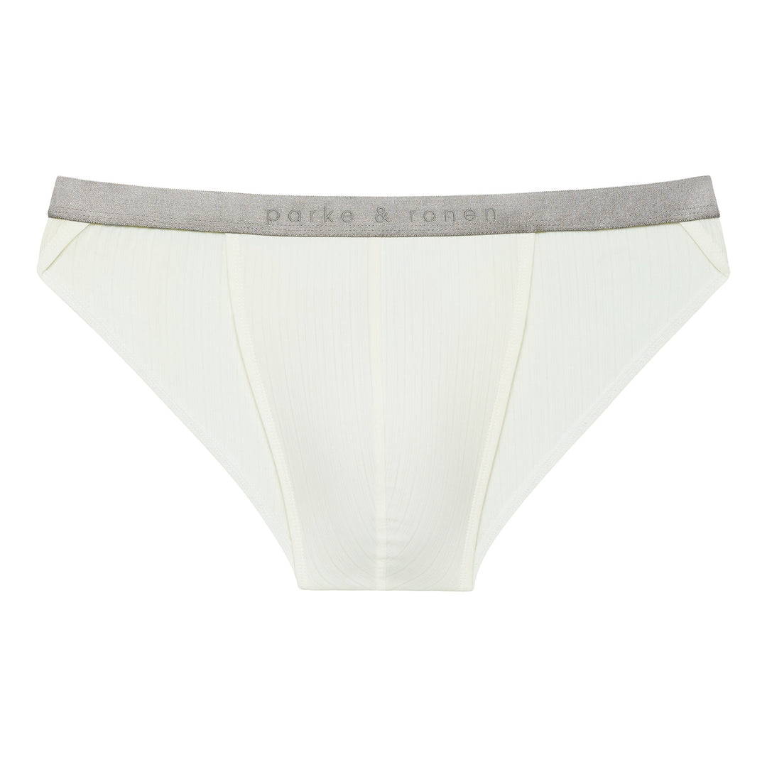 Soft White Coastal Nylon Sport Brief - Parke & Ronen