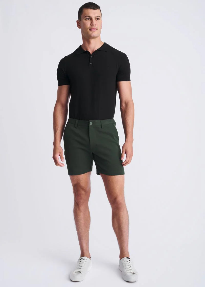 Ivy 6" Inseam Textured Stretch Knit Chino Shorts PM-2542