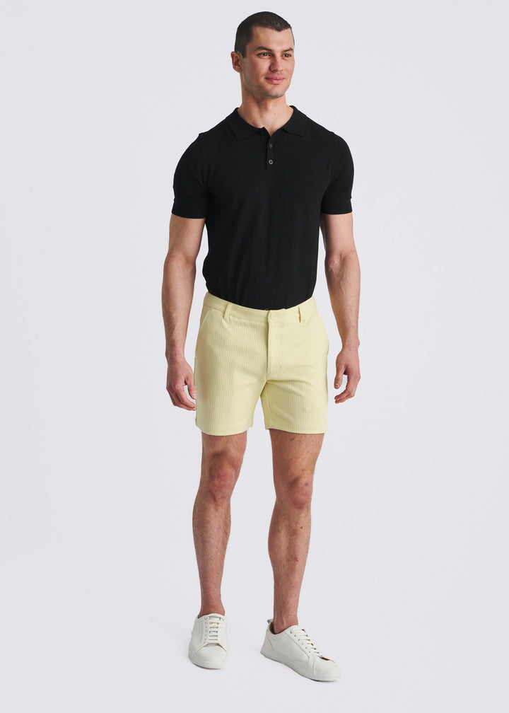 Garden Glade 6" Inseam Textured Stretch Knit Chino Shorts Pm-2530-02