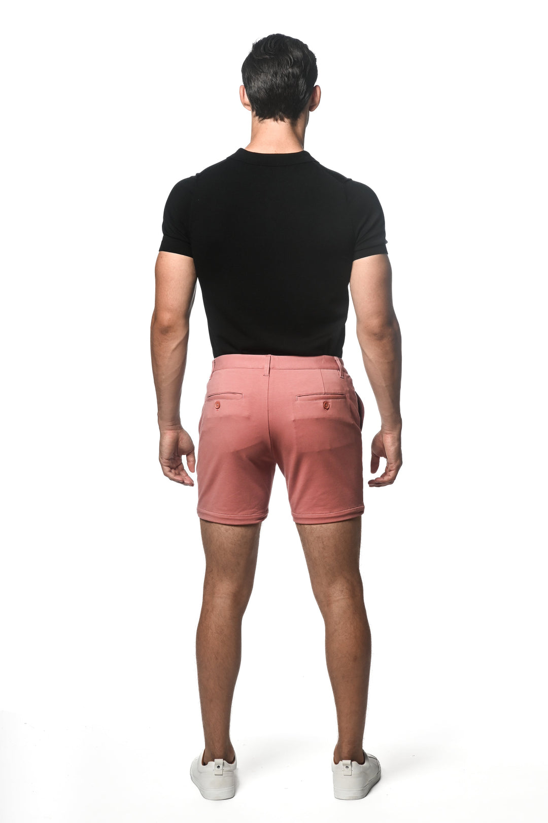 Dusty Rose 6" Inseam Textured Stretch Knit Chino Short PM-2531