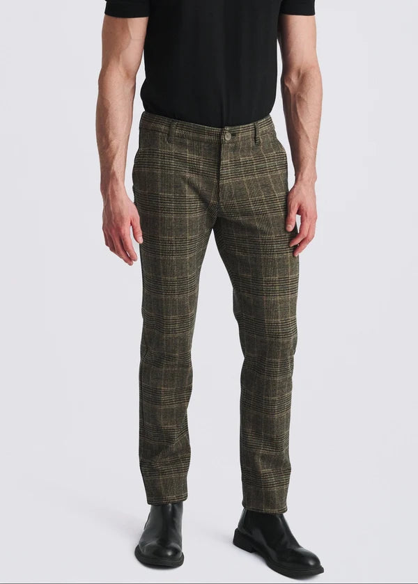 Wool-Look Stretch Knit Tailored Pants
