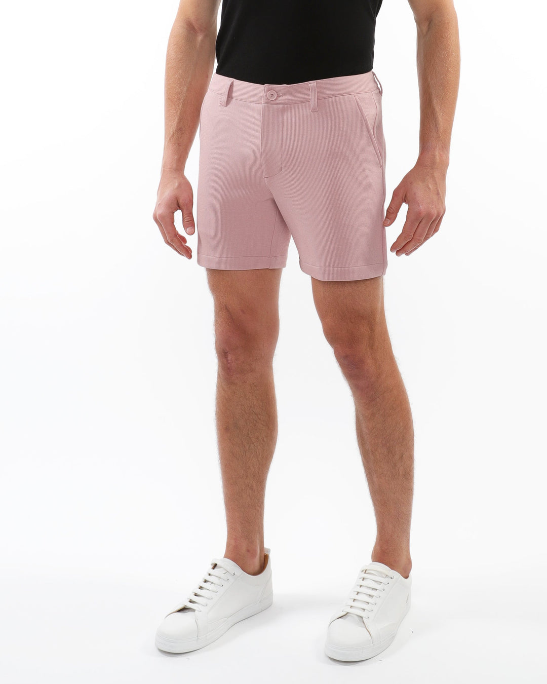 Blush 6" Inseam Textured Stretch Knit Chino Shorts PM-2530-01
