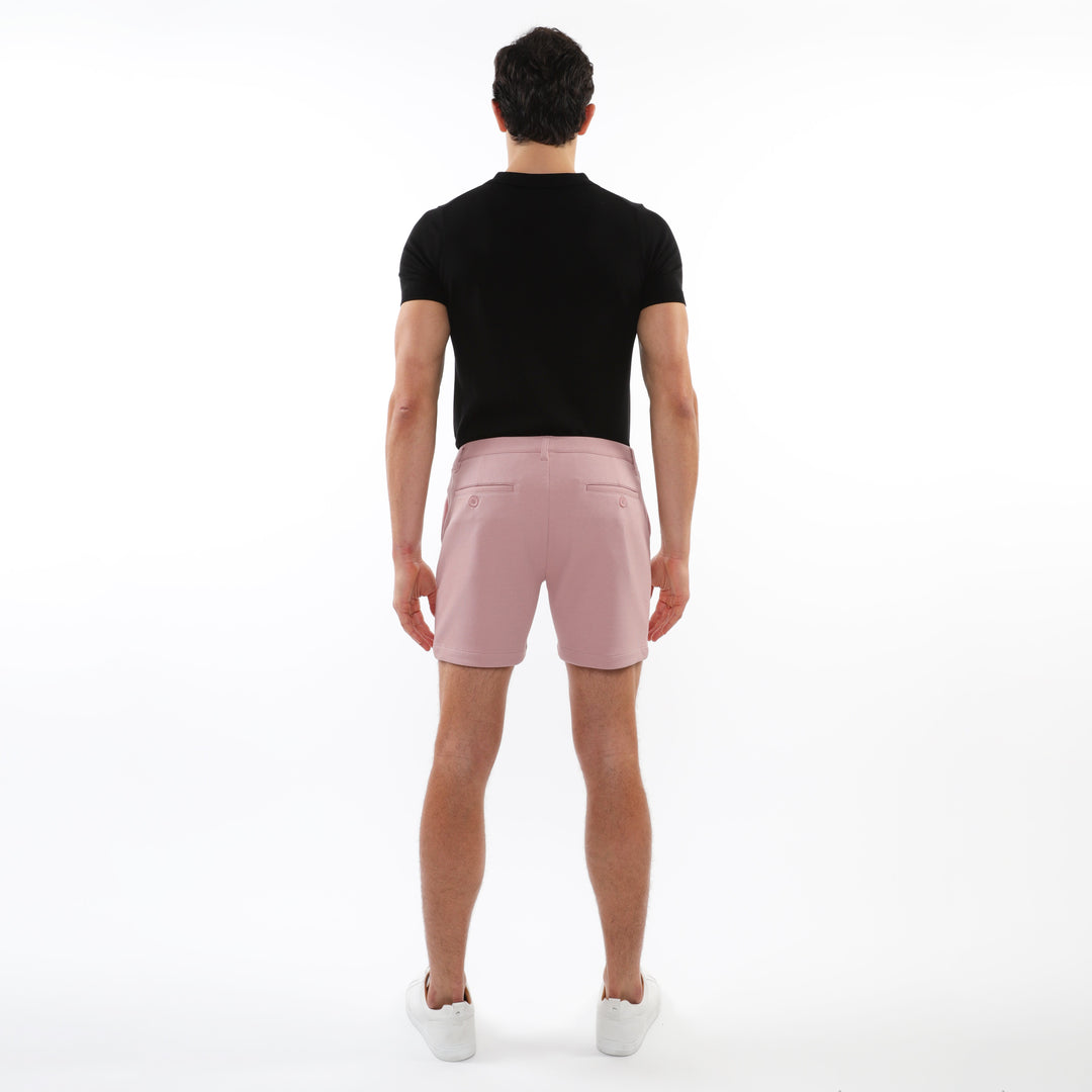 Blush 6" Inseam Textured Stretch Knit Chino Shorts PM-2530-01