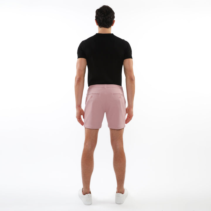 Blush 6" Inseam Textured Stretch Knit Chino Shorts PM-2530-01