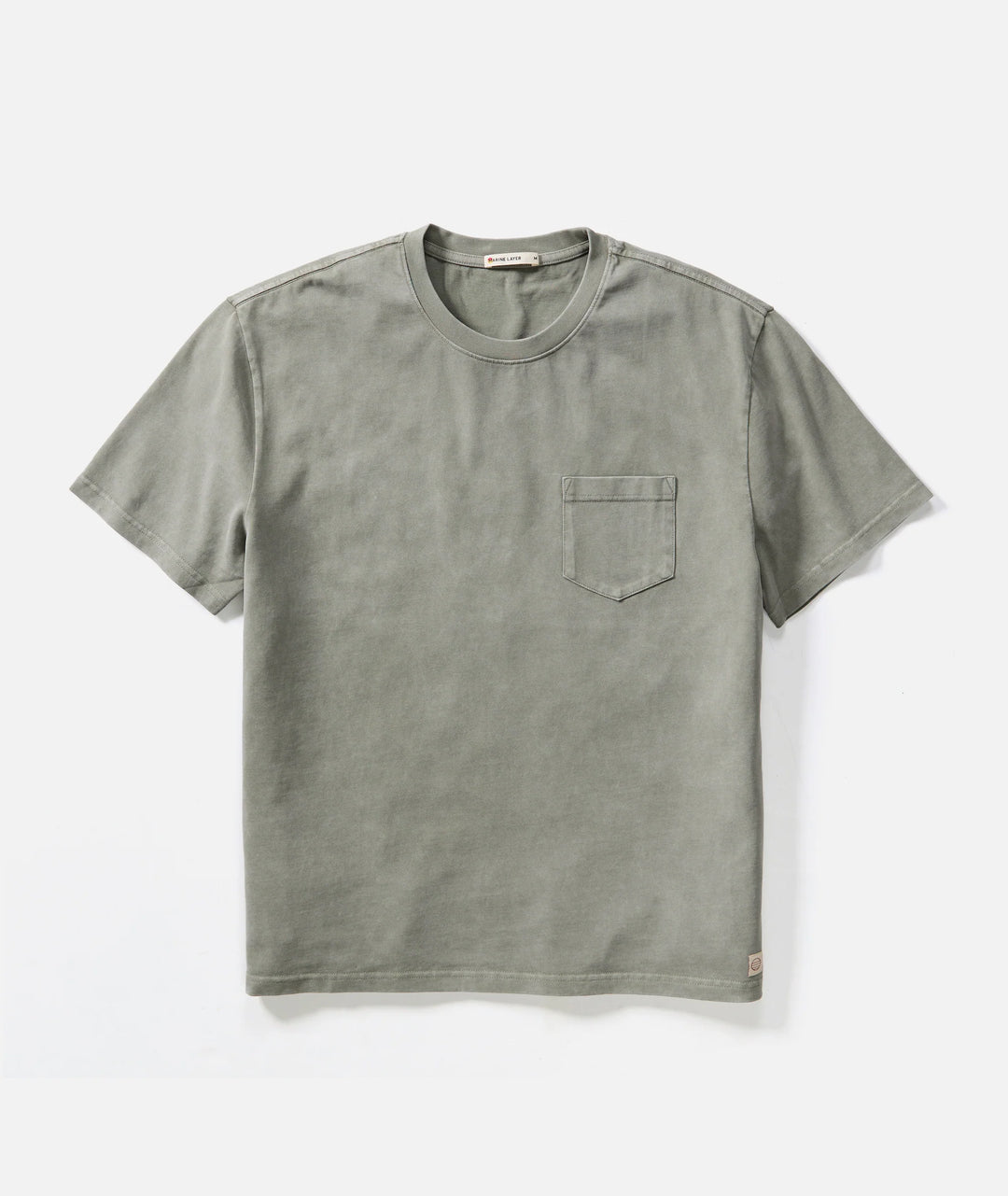 Luxe 250 Relaxed Pocket Tee Faded Green