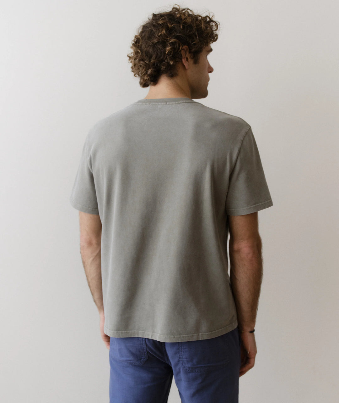 Luxe 250 Relaxed Pocket Tee Faded Green