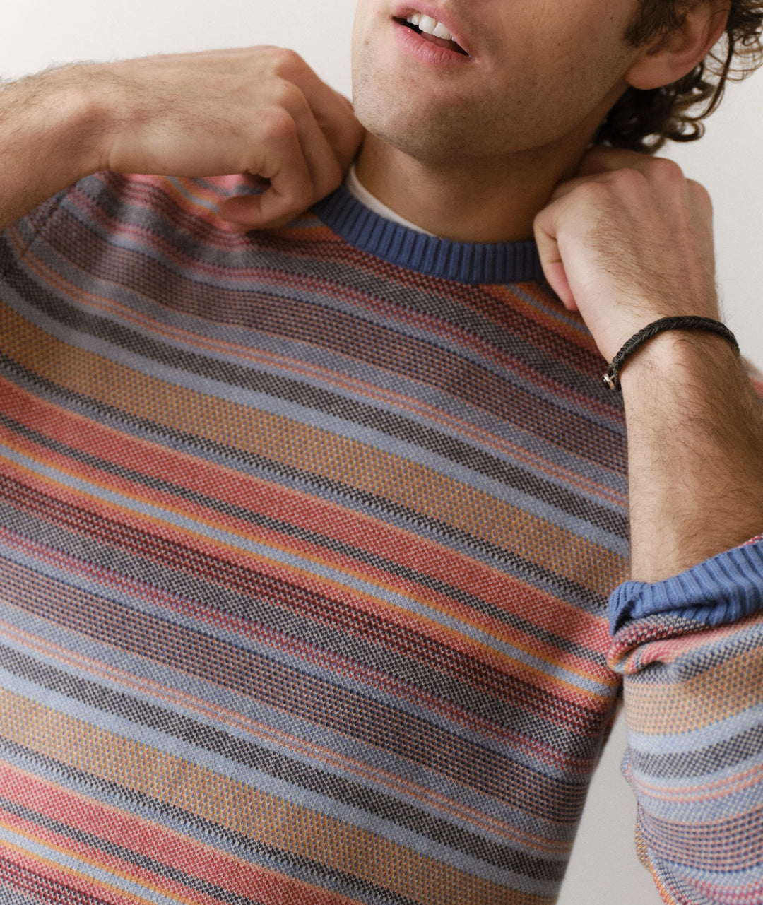 Reed Jacquard Sweater Multi Baja Stripe
