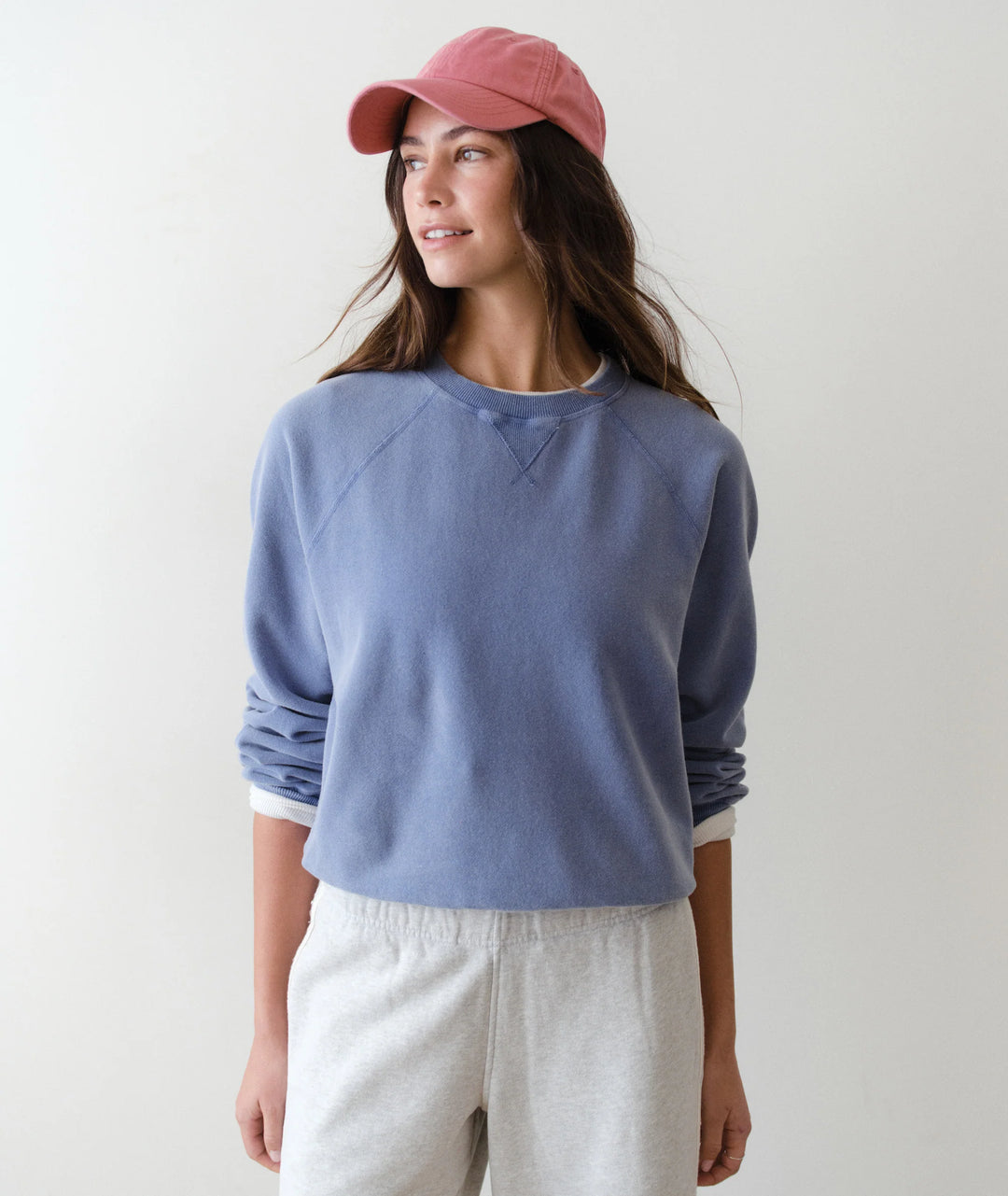 Cloud 9 Fleece Reversible Crewneck Faded Denim